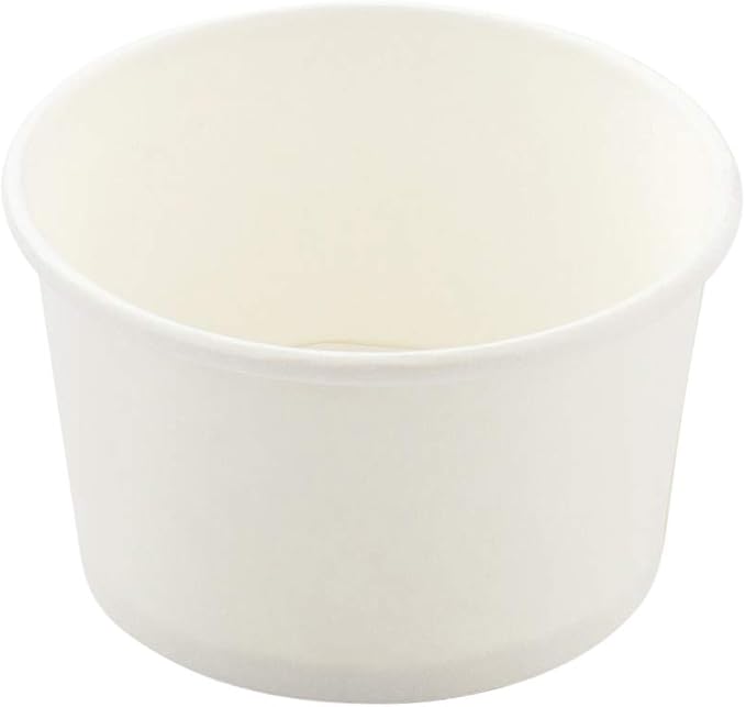 Coppetta 5-Ounce Dessert Cups, 50 Disposable Ice Cream Cups - Lids Sold Separately, Sturdy, White Paper Frozen Yogurt Bowls, For Hot And Cold Foods, Perfect For Gelato Or Mousse - Restaurantware