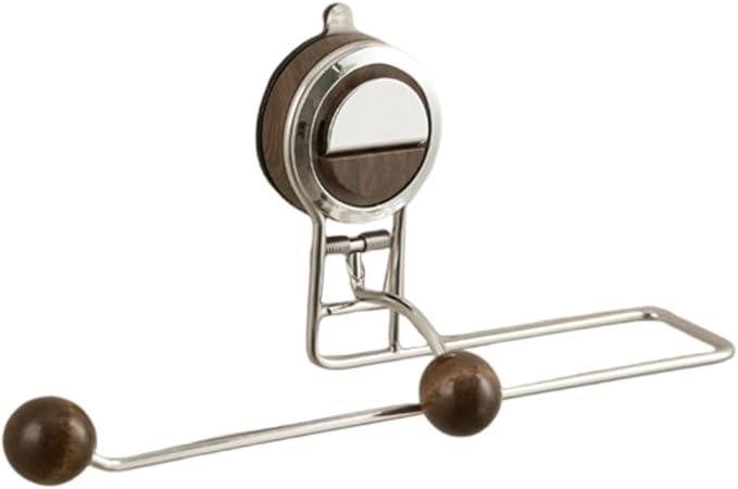 Space Efficient Kitchen Paper Towel Organizers Suction Wall Mount Rustproof Stainless Steel Wood Materials Stainless Steel Towel Rack