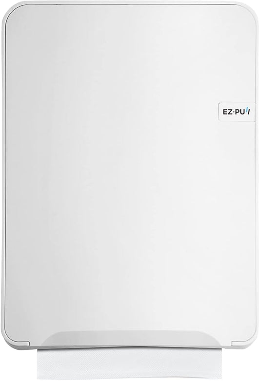 EZbrnd Wall Mount MULTIFOLD Paper Towel Dispenser for Kitchen/Bathroom/Office/RV/Airbnb, White, 3300-EZ