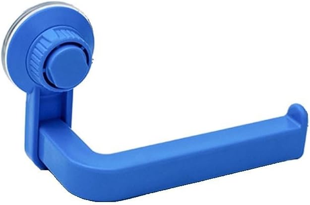 Punch-Free Paper Towel Holder, 10x14.5cm Wall-Mounted Toilet Roll Dispenser with Strong Suction Cup, ABS Material Bathroom Storage Organizer for Kitchen and Restroom(blue)