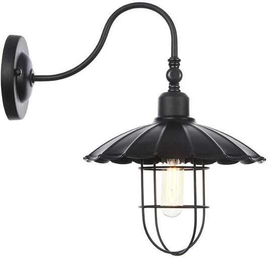Wall Lamps, Black Industrial Vintage Metal Creative Wall Light Fixture, Wall Sconce Lighting for Bedroom Nightstand(Color:B)