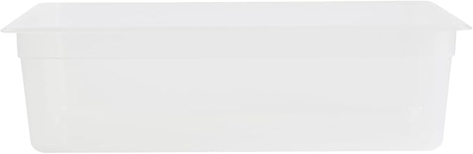 Restaurantware Food Storage Container 10 Pack of 20.7 x 12.6 x 5.9 Inches Plastic Stackable Storage Box White Reusable Label Container Dishwasher Safe For Restaurants And Kitchens