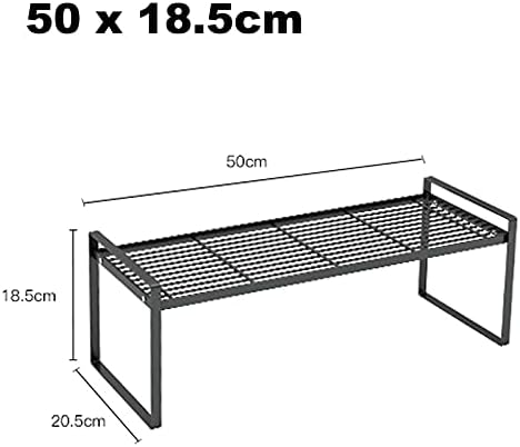 Kitchen Storage Rack Kitchen Dish Drying Rack Tableware Bowl Seasoning Spice Jar Over Sink Storage Holder Organization Shelf Storage Shelves (Color : 50 x 18.5cm) (50 x 18.5cm)