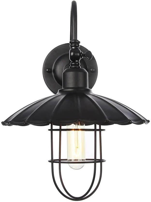 Wall Lamps, Black Industrial Vintage Metal Creative Wall Light Fixture, Wall Sconce Lighting for Bedroom Nightstand(Color:B)