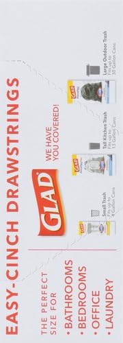 Glad Small Drawstring Trash Bags with Clorox, 4 Gal, Lemon Fresh Bleach, 34 Ct (Package May Vary) (Pack of 6)