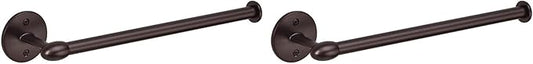 iDesign Orbinni Wall Mounted Metal Paper Towel Holder, Roll Organizer for Kitchen, Bathroom, Craft Room, Set of 1, Bronze (Pack of 2)