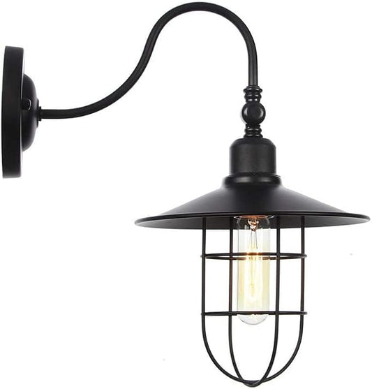 Wall Lamps, Black Industrial Vintage Metal Creative Wall Light Fixture, Wall Sconce Lighting for Bedroom Nightstand(Color:A)