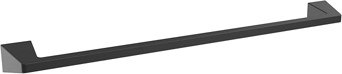 Amerock BH36004MB | Matte Black Towel Bar | 24 in (610 mm) Towel Rack | Blackrock | Bathroom Towel Holder | Bathroom Hardware | Bath Accessories