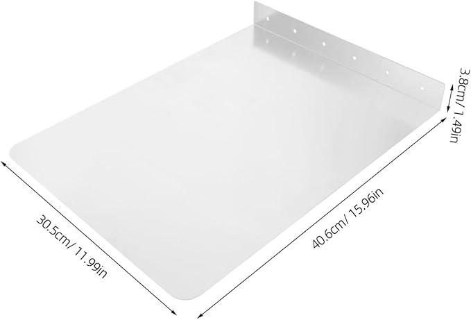 Mipcase 2-Piece Stainless Steel Wall-Mounted Sink Splash Guard Set Kitchen Side Splash Protector Metal Splatter Shield for Cooking