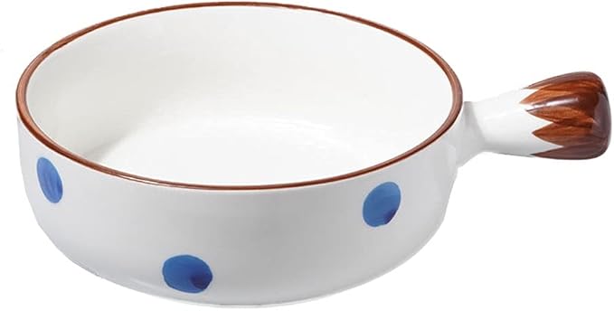 Dishes Ceramic Handle Bowl Fruit Salad Breakfast Bowl Instant Noodle Dishes Creative Cute Baking Household Kitchen Tableware (Color : H) (C)