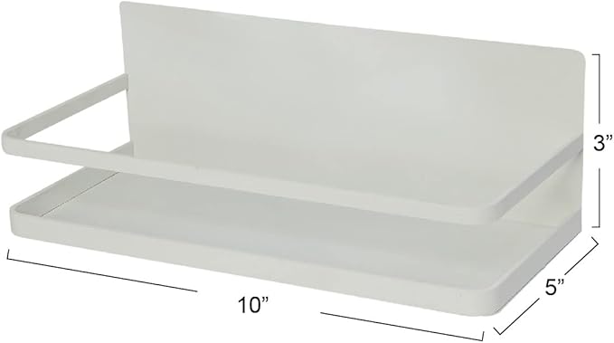 Household Essentials Metal Magnetic Spice Organizer, White