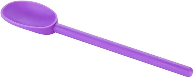 Restaurantware Met Lux 12 Inch Cooking Spoon 1 High Heat Mixing Spoon - Heat-Resistant Ideal For No-Stick Cookware Purple Nylon Kitchen Spoon For Baking Mixing Stirring Scooping or Serving