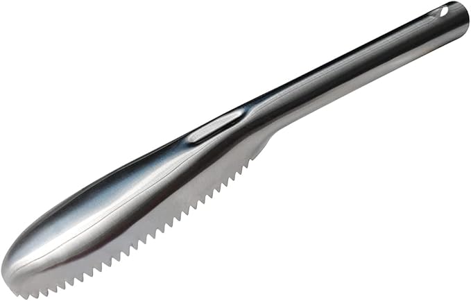 Fish Scaler, 304 Stainless Steel Fish Scaler Remover, Sawtooth Fish Descaler Tool for Family Kitchen, Seafood Markets