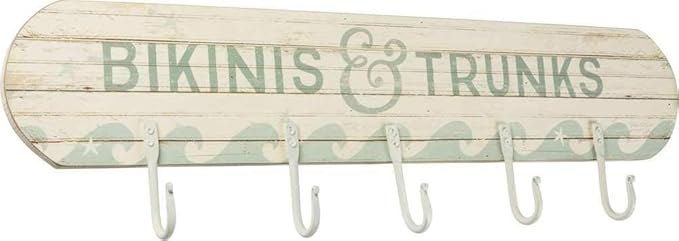 Primitives by Kathy 38435 Slat Wood Hook Board, Bikinis & Trunks