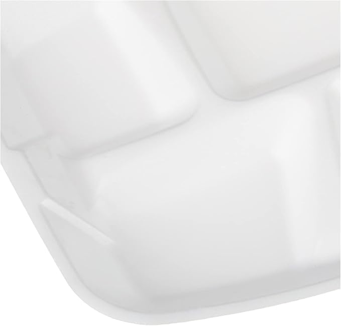 Hefty Everyday Soak-Proof Foam Compartment Tray, White, 9 x 11 Inch, 40 Count