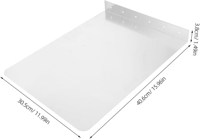 LALAFINA 2Pcs Stainless Steel Side Splash Guard Wall Mounted Sink Splash Guard for Kitchen Design Easy to Clean Resistant for Kitchen Sink