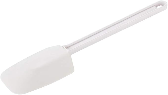 Restaurantware-Met Lux 10 Inch Rubber Spatula, 1 Spoon Baking Spatula - Flexible, Dishwashable, White Rubber Cooking Spatula, Heat-Tolerant, Use For Mixing Or Scraping During Baking