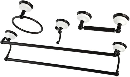 Kingston Brass BAK1113478ORB Victorian 4-Pieces Dual -Towel Bar Bathroom Hardware Set, 24 inch Length, Oil Rubbed Bronze