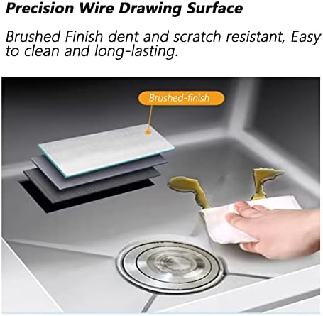 Freestanding Utility Sink,Slop Sinks,Stainless Steel Floor Mount Mop Sink, Commercial Kitchen Sink,Utility Sink Basin for Basements, Garages(40x40x50cm/1 7x1 7x19.6in