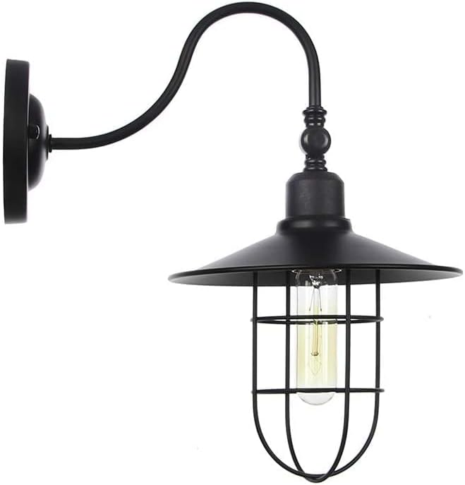 Wall Lamps, Black Industrial Vintage Metal Creative Wall Light Fixture, Wall Sconce Lighting for Bedroom Nightstand(Color:A)