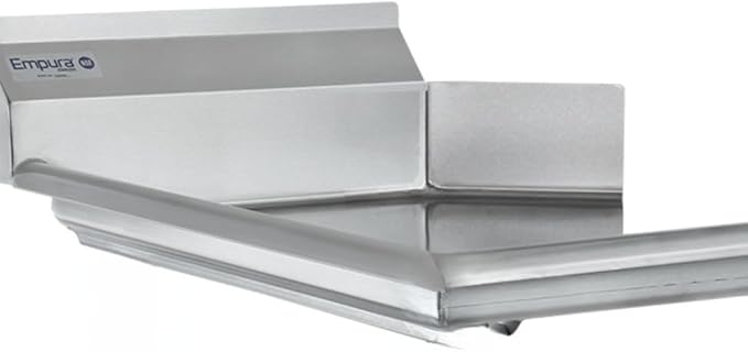 Empura 48" Wide Stainless Steel Soiled Dishtable with Backsplash | Straight Design Left Hand Side Commercial Worktop table for Restaurant Diner Cafeteria Kitchen | 48"W x 30"D x 41.5"H, 16 Gauge, NSF