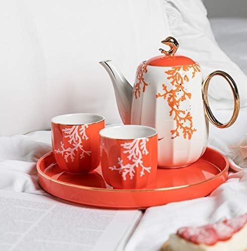 Tea Set Cups and Mugs Home Nordic Teapot Living Room Ceramics Water Fixture Five-Piece with Tray Teaware Sets