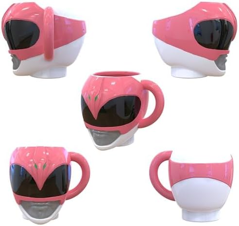 Silver Buffalo Power Rangers Pink Ranger Kimberly Hart 3D Sculpted Ceramic Mug, 20 Ounces
