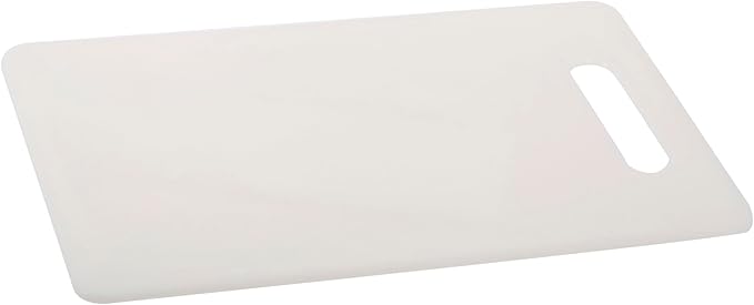 Luciano Housewares Durable Plastic Cutting Board, Chopping Board for Kitchen Use, Ideal for Cutting Vegetables, Fruits, and Meats, Kitchen Essentials, White, 13.25" x 10"