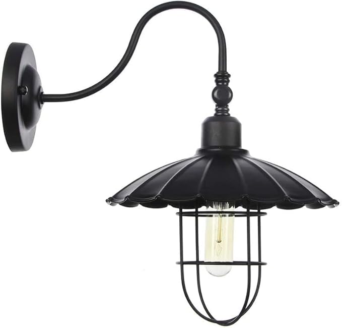 Wall Lamps, Black Industrial Vintage Metal Creative Wall Light Fixture, Wall Sconce Lighting for Bedroom Nightstand(Color:B)