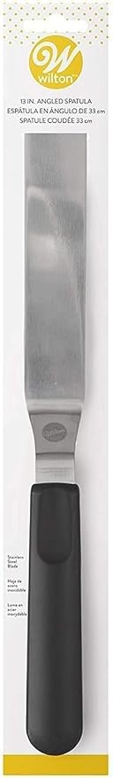 Wilton, 9 inch, Black 409-7712 Angled Spatula, 9" (Pack of 4)