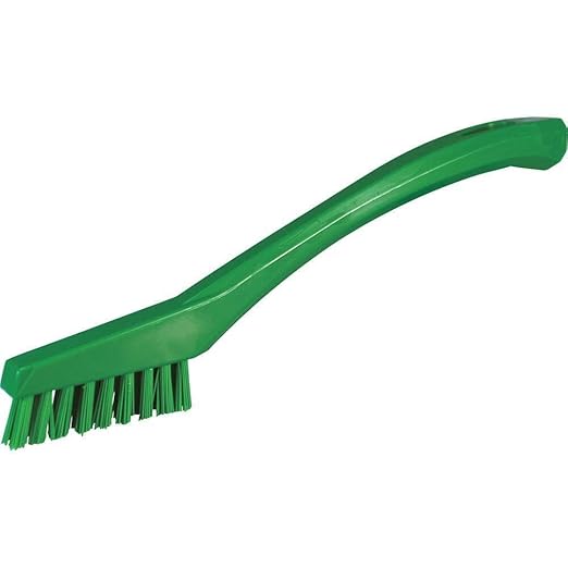 Vikan 44012 Brush,Detail,Stiff,9" x .5",PP/PBT,Green