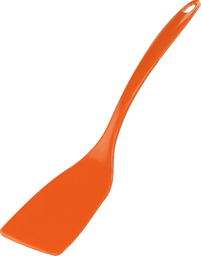 Reston Lloyd 100% Melamine Kitchen Utensil Set, Non Scratching Ladle, Spoon, Slotted Spoon & Spatula, Easy To Hold, Set of 4, Orange