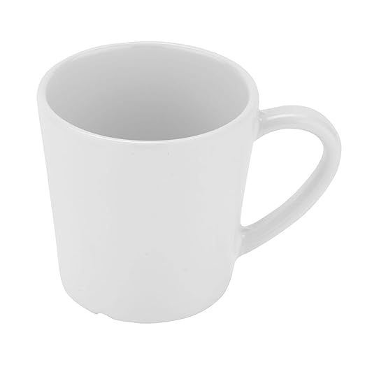 G.E.T. C-107-W Melamine Coffe Mug/Cup, 8 Ounce, White (Set of 12)