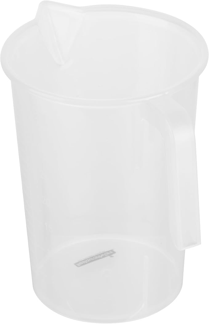 Restaurantware Measuring Cup, 1 Quart Pack of 1 Conical Spout Liquid Scaling Vessel Embossed Ml and Oz Graduations, Clear Plastic Measuring Cup with Handle, For Cooking Baking For Oil Flour