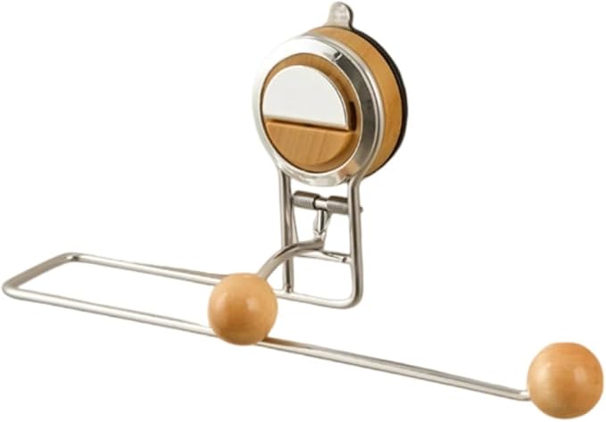 Space Efficient Kitchen Paper Towel Organizers Suction Wall Mount Rustproof Stainless Steel Wood Materials Stainless Steel Towel Rack