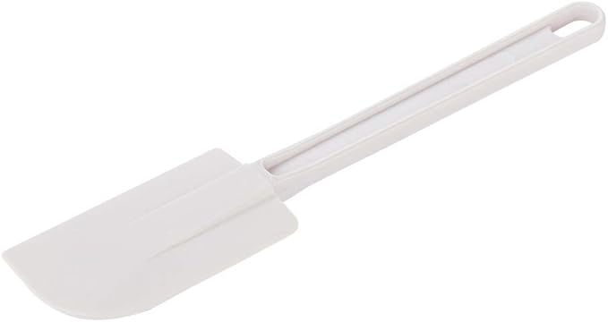 Restaurantware-Met Lux 14 Inch Rubber Spatula, 1 Flat Baking Spatula - Flexible, Dishwashable, White Rubber Cooking Spatula, Heat-Tolerant, Use For Mixing Or Scraping During Baking