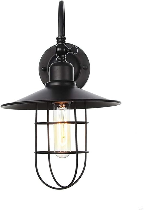 Wall Lamps, Black Industrial Vintage Metal Creative Wall Light Fixture, Wall Sconce Lighting for Bedroom Nightstand(Color:A)