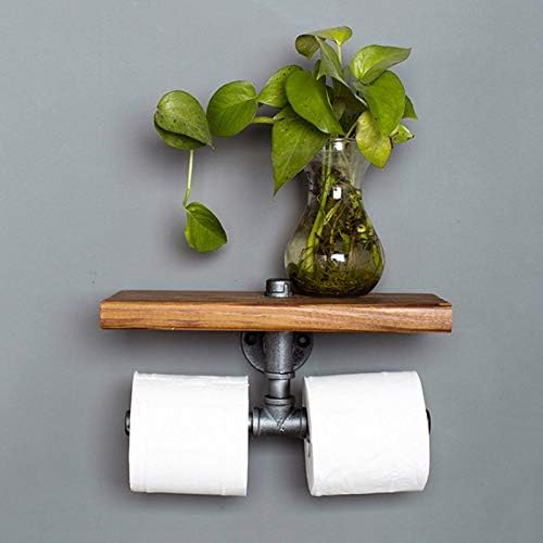 Retro Industrial Paper Towel Iron Pipe Bathroom Rack Toilet Roll Kitchen
