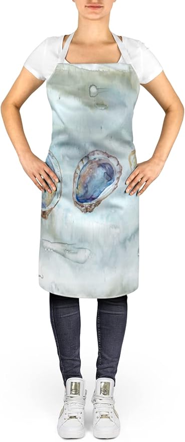 Caroline's Treasures SC2001APRON Oysters Watercolor Apron Cooking Kitchen Server Baking Crafts Gardening for Adult Women Men, Unisex, Large, Multicolor