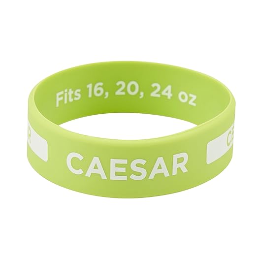 Restaurantware Silicone Squeeze Bottle Bands 1 Count 2.75 Inch Dishwasher Safe Condiment Identification Band, Caesar Green Non-Slip Label Band for Condiment Labeling at Restaurants, Food Trucks