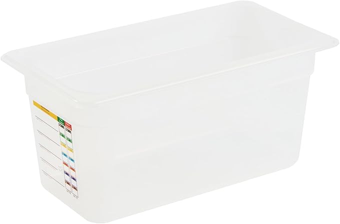 Restaurantware Food Storage Container 10 Pack of 12.7 x 6.8 x 5.9 Inches Plastic Stackable Storage Box White Reusable Label Container Dishwasher Safe For Restaurants And Kitchens