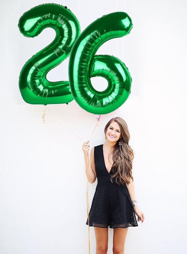 Numbers 26 Balloons, 26 Balloons, 26th Dark Green Party Decorations 40 In Big 26th for Girl Boys Engagement, Wedding, Celebration Party, Graduations, Photo Shoot
