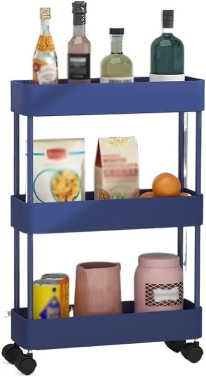 Kitchen Storage Rack Kitchen Rack Floor-to-Ceiling Multi-Layer Removable Crevice Storage Rack Supplies Home Space-Saving Storage Shelves (Color : A-40.5x13.5x87cm) (B 40.5x13.5x62cm)