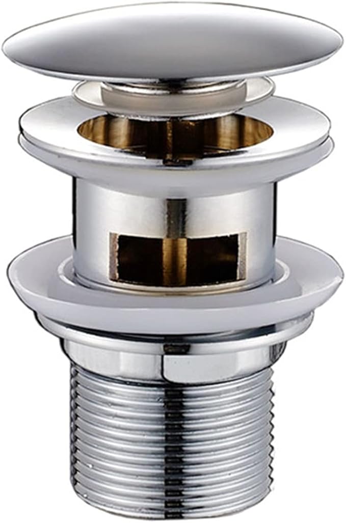 Water Filter, Bathroom Basin Bottle Trap Drain Gold Modern Sink Pop Up Filter Fixture Stopper Set Washbasin Siphon Hose Accessory Renovation Jingxin(Drain Chrome Hole)