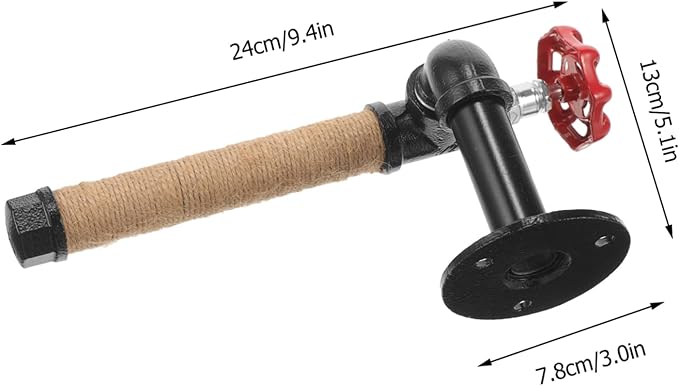 Operitacx Wall Mount Paper Towel Holder Vintage Industrial Style Pipe Towel Rack for Bathroom Kitchen Rustic Storage for Tissue and Items Durable and Stylish Design