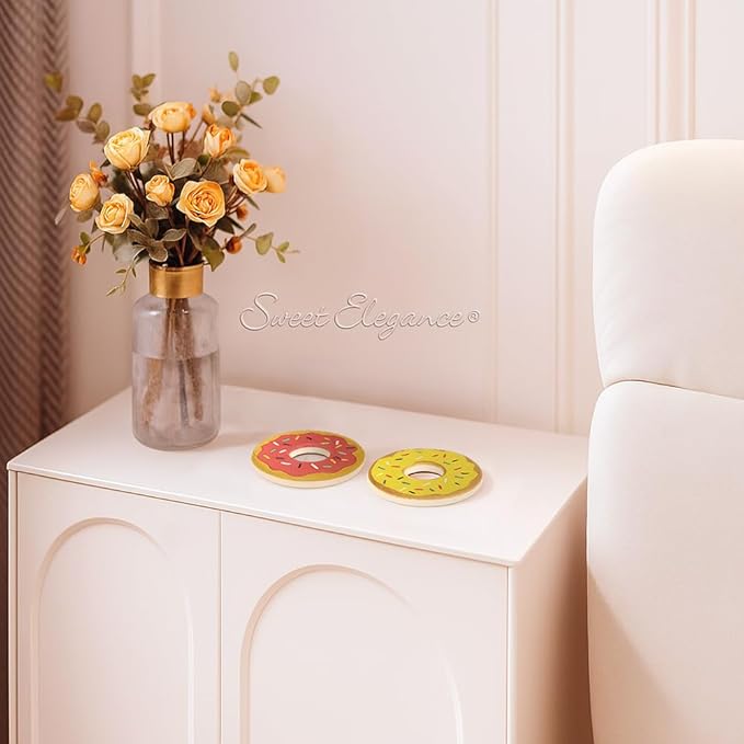 Coasters Set of 4, Water Absorbent Diatomite Coasters for Desk, Decorative Colorful Coasters Cup Mats for Coffee Table (Multiple Colors)