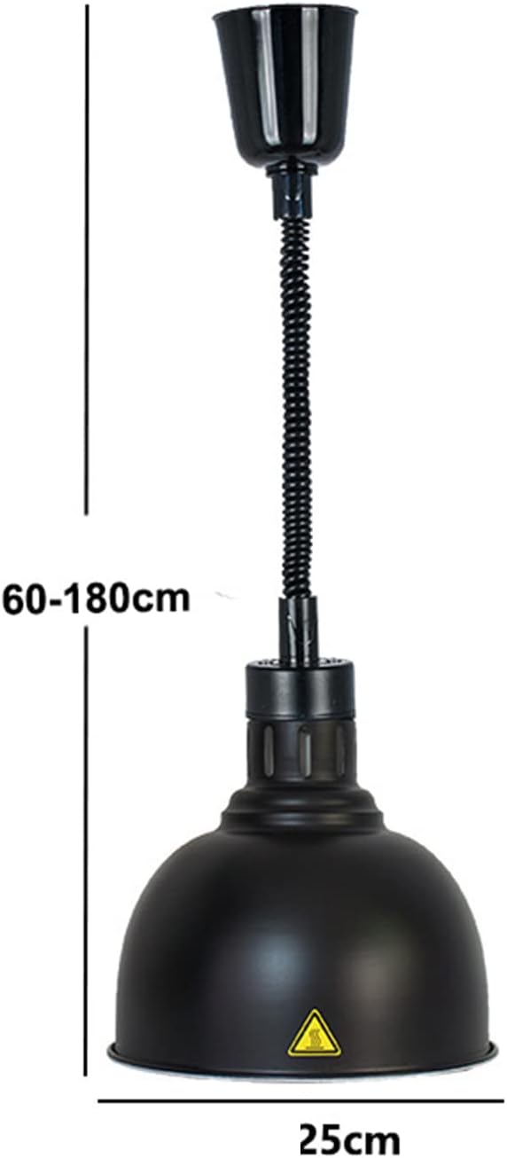 Food Heating lamp Commercial, Hanging Food Heater lamp, Suitable for Buffet Professional Kitchen Heating Equipment, Suitable for Buffet Food Court Restaurants, Restaurant Equipment (Black)