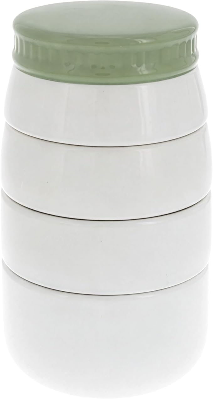 Pavilion Gift Company - Cardinal - 6.75" Stacked Measuring Cups Baking Cooking Bird Floral Kitchenware