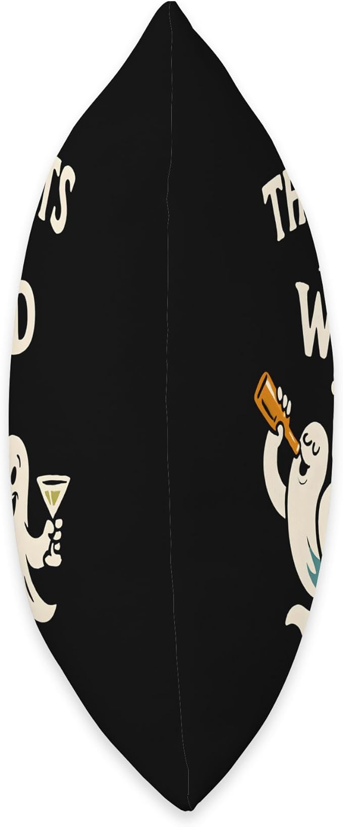 Halloween Beer Wine Drinking Ghosts, Funny, 3 Sheets to Wind Throw Pillow