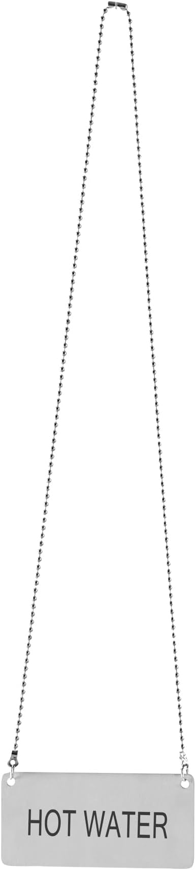 Restaurantware 26 Inches Chafer Urn Chain and 3.5 x 1.6 Inch "Hot Water" Label - 12 Count - Met Lux Stainless Steel Chafing Dish Accessory, Durable, Easy to Use - Label for Catering, Buffet